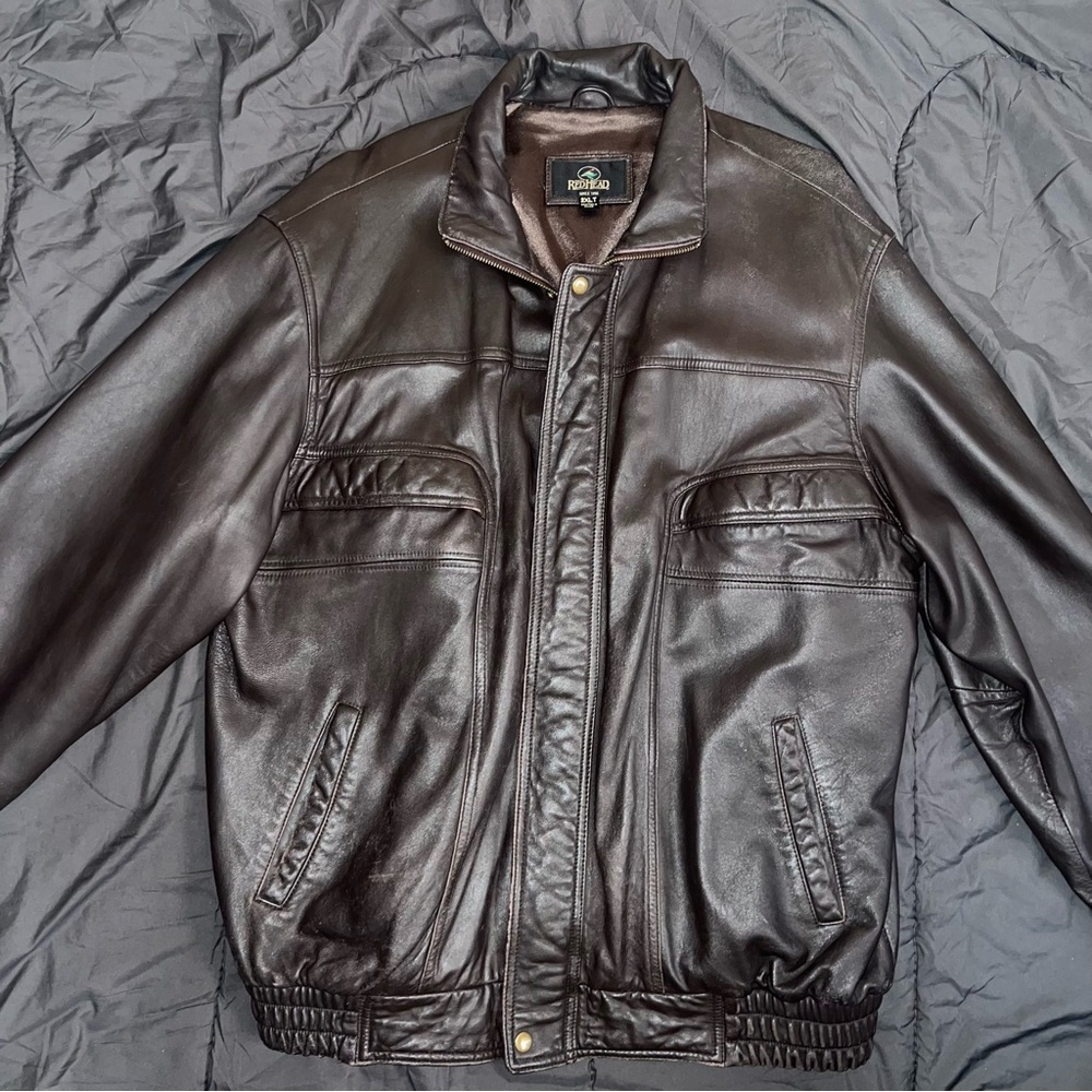 Men’s Readhead Brown Pleather Jacket Size 2X